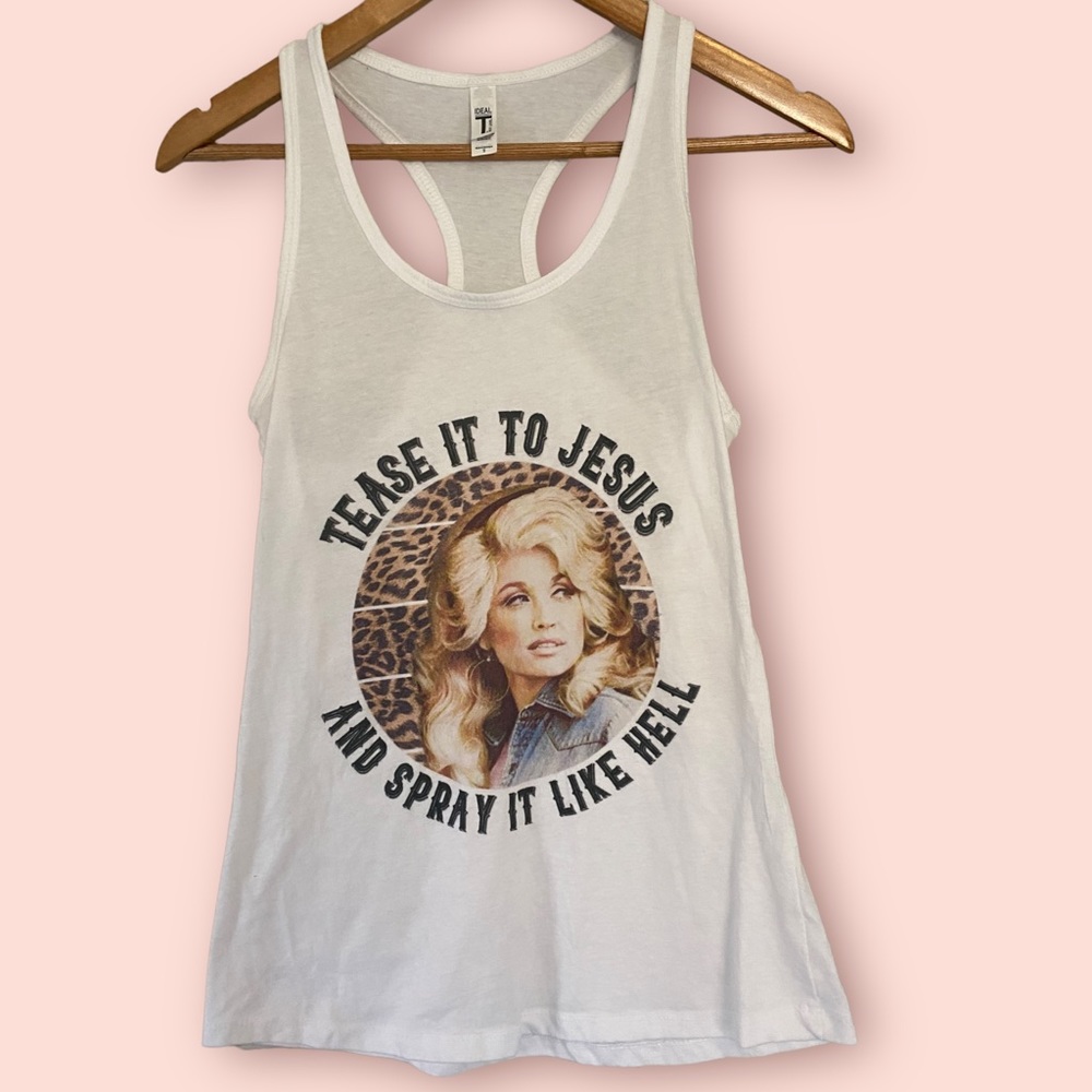 dolly parton shirt white size small
